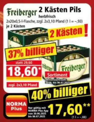 Norma Freiberger 2 Kästen Pils Angebot