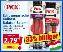 Norma Echt ungarische Kolbasz/Balaton Salami Angebot