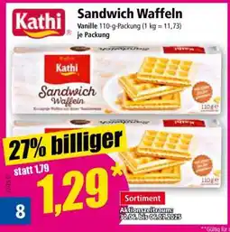 Norma Sandwich Waffeln Angebot