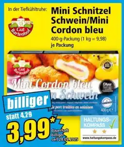 Norma Mini Schnitzel Schwein/Mini Cordon bleu Angebot