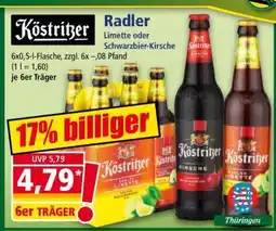 Norma Köstritzer Radler Limette oder Schwarzbier-Kirsche Angebot
