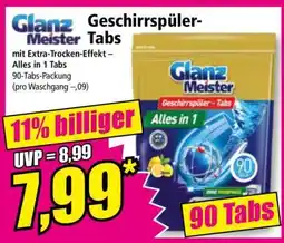 Norma Glanz Meister Geschirrspüler-Tabs Angebot