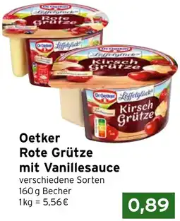 CAP Markt Oetker Rote Grütze mit Vanillesauce Angebot