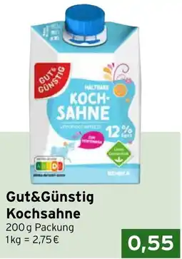 CAP Markt Gut&Günstig Kochsahne Angebot