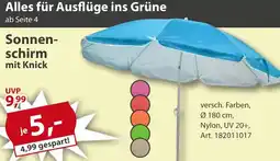 Sonderpreis Baumarkt Sonnenschirm mit Knick Angebot
