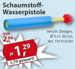 Sonderpreis Baumarkt Schaumstoff Wasserpistole Angebot