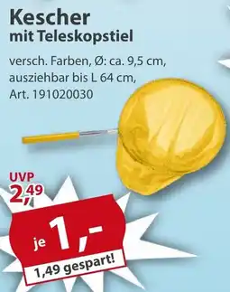 Sonderpreis Baumarkt Kescher mit Teleskopstiel Angebot
