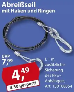 Sonderpreis Baumarkt Abreißseil mit Haken und Ringen Angebot