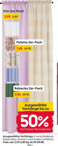 Rusta Ausgewählte vorhänge Angebot