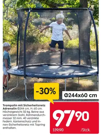 Rusta Trampolin mit sicherheitsnetz adrenalin Angebot