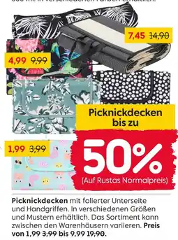 Rusta Picknickdecken Angebot