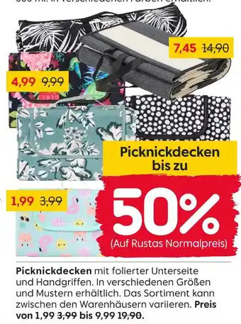 Rusta Picknickdecken Angebot