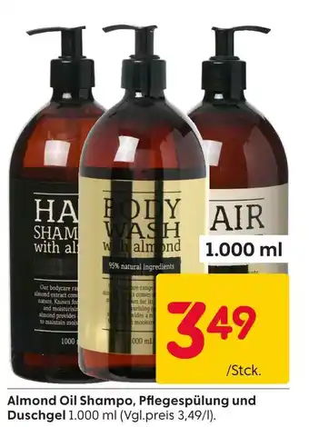 Rusta Almond oil shampo, pflegespülung und duschgel Angebot