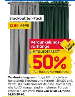 Rusta Verdunkelungsvorhänge Angebot