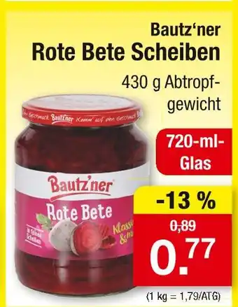 Zimmermann Bautz'ner rote bete scheiben Angebot