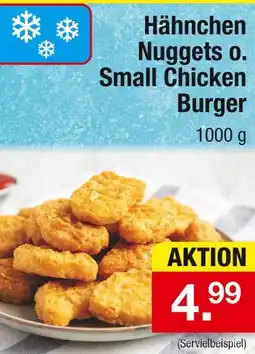Zimmermann Hähnchen nuggets oder small chicken burger Angebot