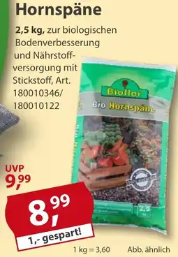 Sonderpreis Baumarkt Bioflor Hornspäne Angebot