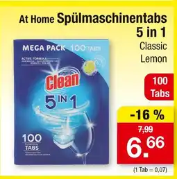 Zimmermann At home spülmaschinentabs 5 in 1 Angebot