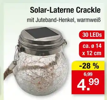 Zimmermann Solar-laterne crackle Angebot