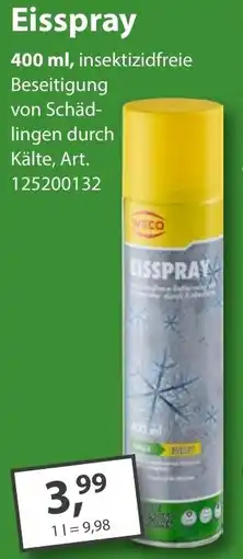 Sonderpreis Baumarkt WECO Eisspray Angebot