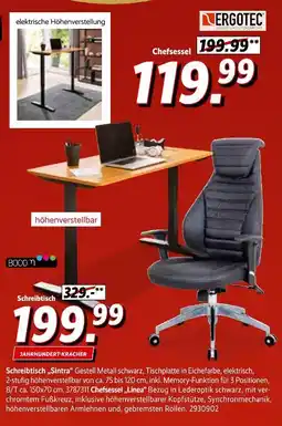 Segmüller Ergotec schreibtisch „sintra“ oder chefsessel Angebot