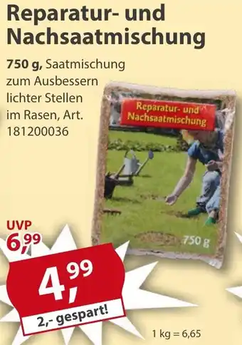 Sonderpreis Baumarkt Reparatur- und Nachsaatmischung Angebot