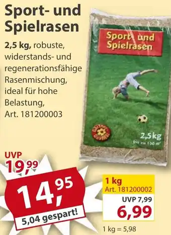 Sonderpreis Baumarkt Sport- und Spielrasen Angebot