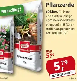Sonderpreis Baumarkt Pflanzerde Angebot