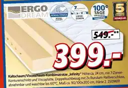 Segmüller Ergo dream kaltschaum/viscoschaum-kombimatratze „infinity“ Angebot