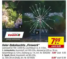 toom Baumarkt Toom solar-dekoleuchte „firework“ Angebot