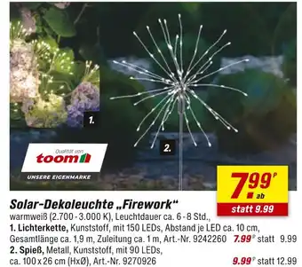 toom Baumarkt Toom solar-dekoleuchte „firework“ Angebot