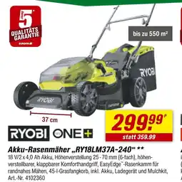 toom Baumarkt Ryobi akku-rasenmäher „ry18lm37a-240“ Angebot