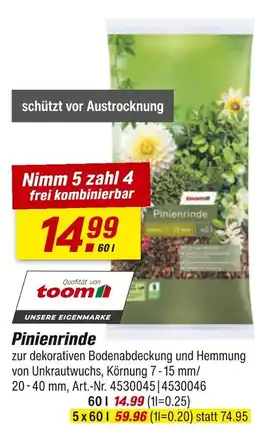 toom Baumarkt Toom pinienrinde Angebot