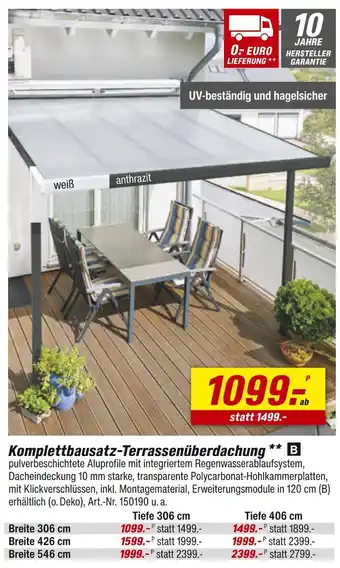 toom Baumarkt B komplettbausatz-terrassenüberdachung Angebot