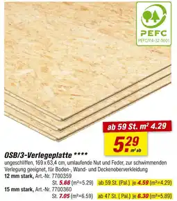 toom Baumarkt Osb/3-verlegeplatte Angebot