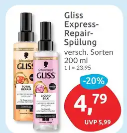 Budni Schwarzkopf gliss express-repair-spülung Angebot