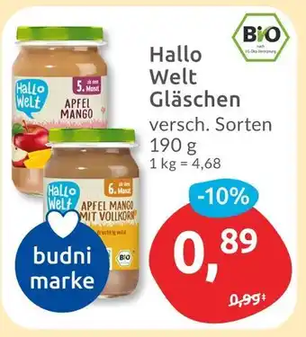 Budni Hallo welt apfel mango oder apfel mango mit vollkorn Angebot