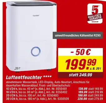 toom Baumarkt Comfee luftentfeuchter Angebot