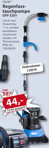 Sonderpreis Baumarkt Güde Regenfasstauchpumpe GFP 5201 Angebot