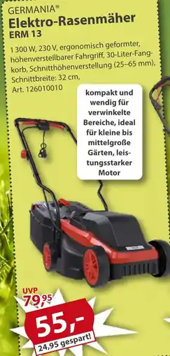 Sonderpreis Baumarkt GERMANIA Elektro-Rasenmäher ERM 13 Angebot