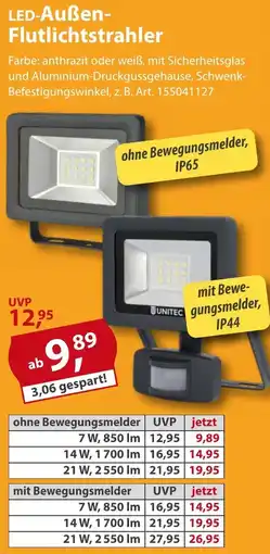 Sonderpreis Baumarkt LED-Außen Flutlichtstrahler Angebot