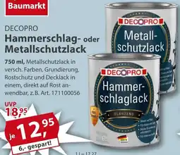 Sonderpreis Baumarkt DECOPRO Hammerschlag- oder Metallschutzlack Angebot