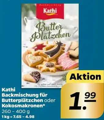 NETTO Kathi backmischung für butterplätzchen oder kokosmakronen Angebot