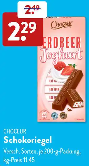 Aldi Süd CHOCEUR Schokoriegel Angebot