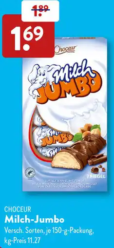 Aldi Süd CHOCEUR Milch-Jumbo Angebot