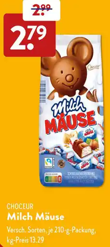 Aldi Süd CHOCEUR Milch Mäuse Angebot