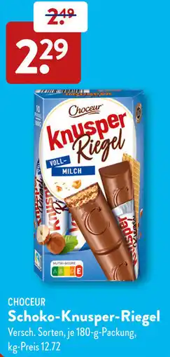 Aldi Süd CHOCEUR Schoko-Knusper-Riegel Angebot