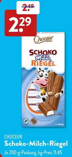Aldi Süd CHOCEUR Schoko-Milch-Riegel Angebot