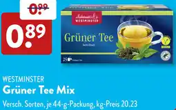 Aldi Süd WESTMINSTER Grüner Tee Mix Angebot