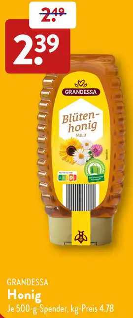 Aldi Süd GRANDESSA Honig Angebot